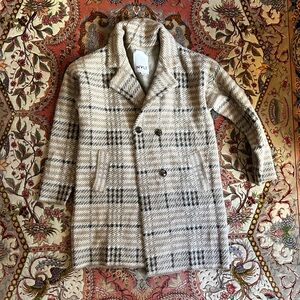 Anthropologie NVLT Plaid Long Coat Woman’s Size L